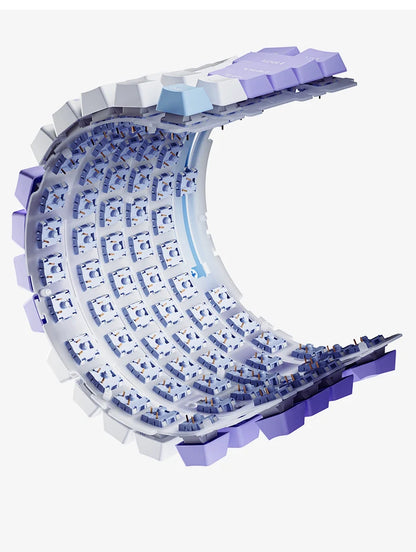 AJAZZ AK820 / AK820Pro Gaming Mechanical Keyboard 75% 82 Keys Wired Single Mode/Bluetooth Wireless Gamer Keyboard for Laptop PC Red Magic