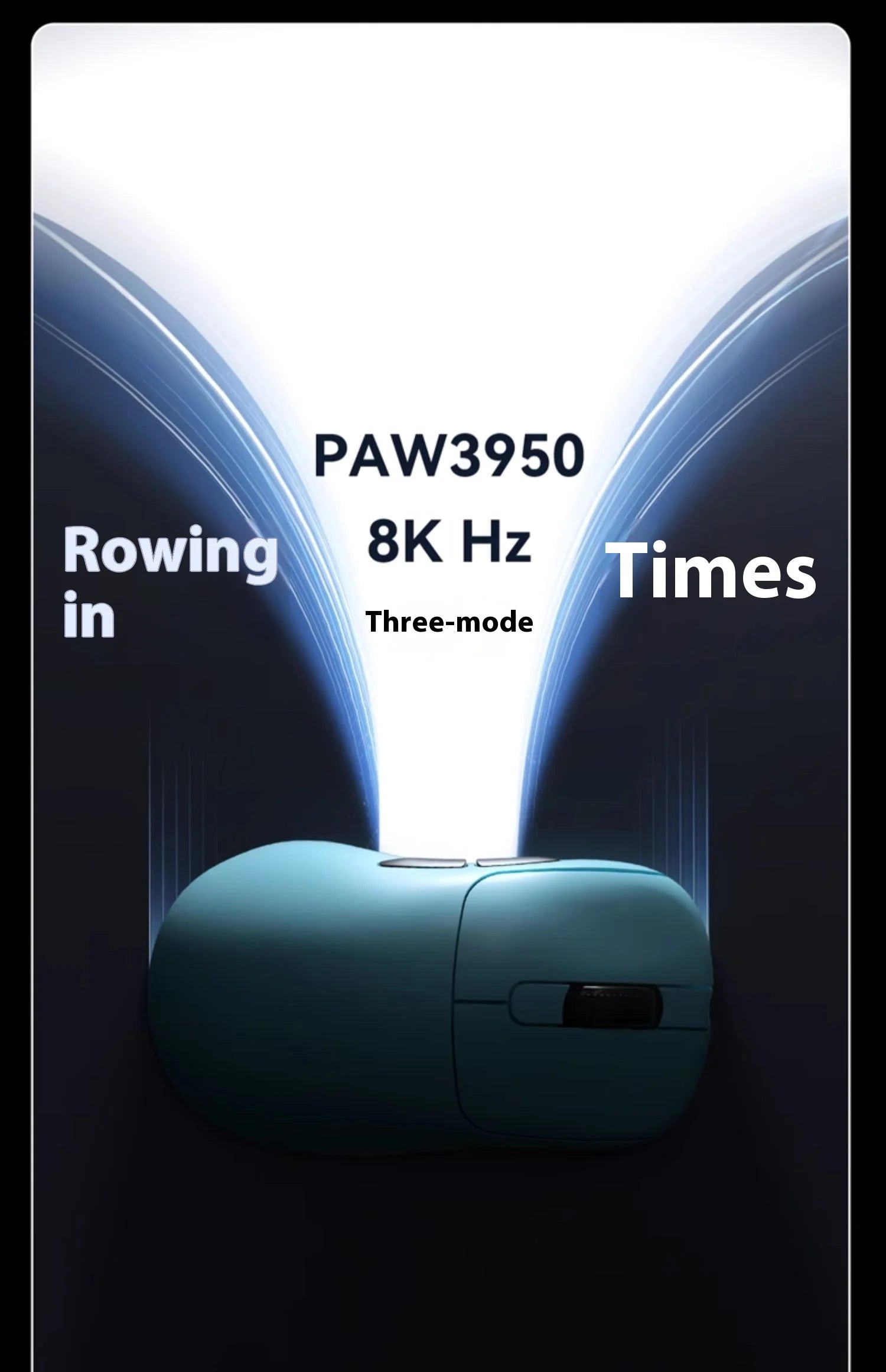 Ajazz Aj179 APEX 8k Wireless Mouse PAW3950 Sensor Three Mode Charging Base Gaming Mouse Lightweight Ergonomics 400mAh Pc Gamer Red Magic