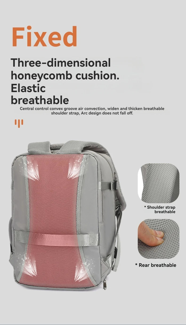 Lumin Backpack 42x18x29 Cabin Bag Travel Backpack for Men Women Hand Luggage Leisure Laptop Backpack mochila para viaje cabina Red Magic