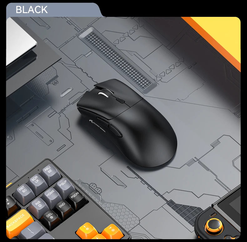 Attack Shark 18000DPI Wireless Mouse, 1000Hz,PAW3311,Bluetooth Tri-mode Connection, R1 Macro Gaming Mouse Red Magic