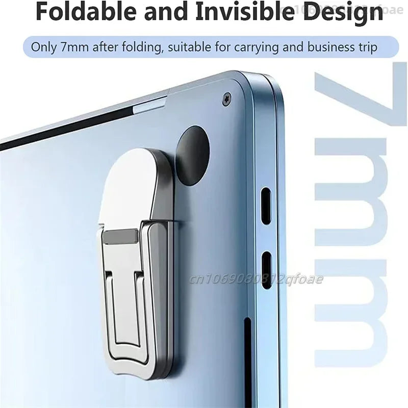 Adjustable Folding Laptop Stand Mini Legs Ultra-thin Portable Support for Macbook Notebook Cooling Holder Feet Invisible Bracket Red Magic