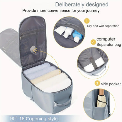 New Business Backpack - Fits 14"/15" Laptops, Great for Short Trips. Colorful, Cabin-Approved. Unisex, Stylish & Practical Red Magic