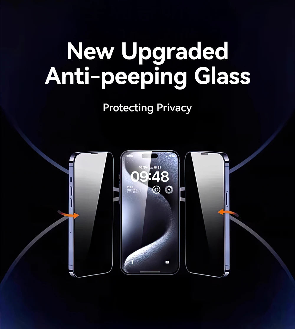 Joyroom 1/2PCS For iPhone 17 Pro Max Anti-Spy Glass Privacy Screen Protector Glass For iPhone 17 Pro 17 Air Tempered Glass Film Red Magic