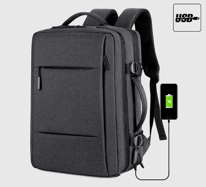 Travel Backpack Men Business Backpack School Expandable USB Bag Large Capacity Laptop Waterproof Fashion Backpack Red Magic