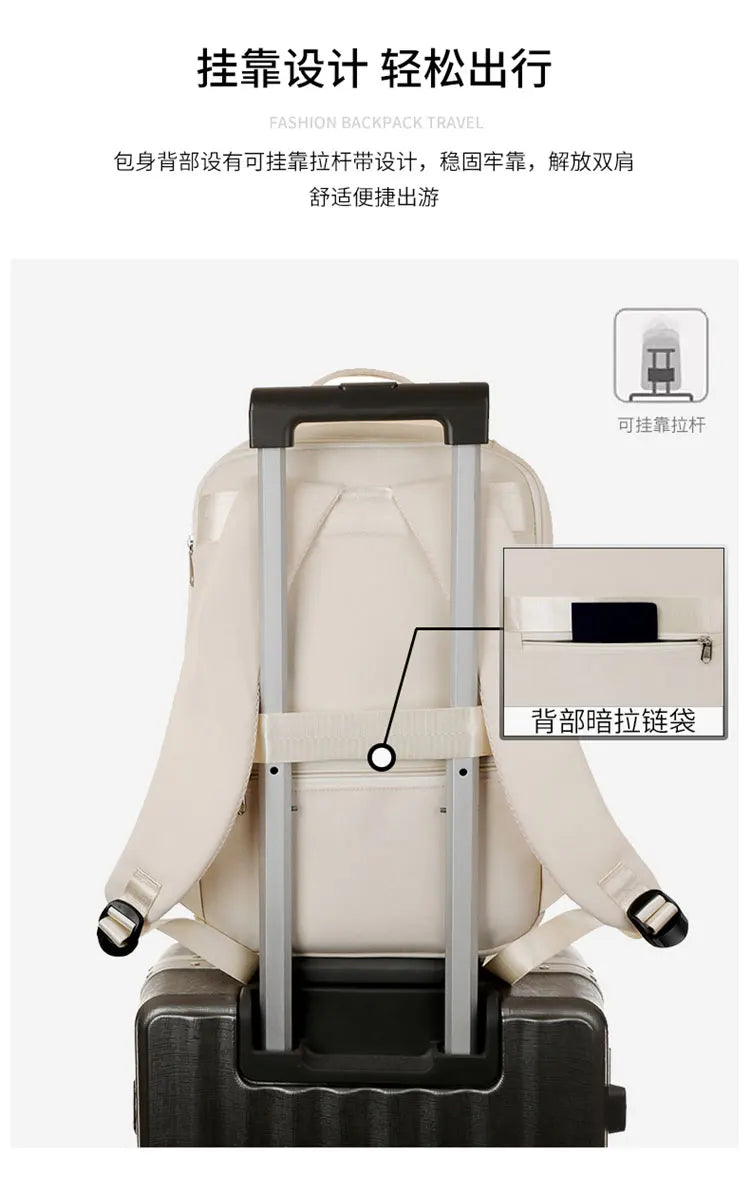 New Casual Backpack, Short-Distance Travel Backpack, Fashionable and Versatile Multi-Compartment Laptop Bag Red Magic