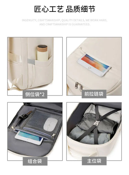 New Casual Backpack, Short-Distance Travel Backpack, Fashionable and Versatile Multi-Compartment Laptop Bag Red Magic