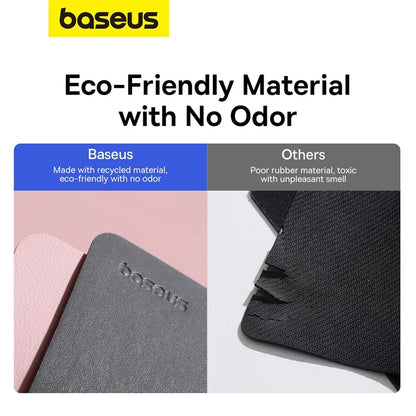 Baseus Simple Color PU Leather Mouse Mat Anti-slip Waterproof 26*21cm Mouse Pad School Supplies Office Accessories Desk Set Red Magic