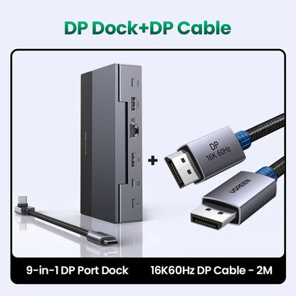 UGREEN Steam Deck Docking Station 10Gbps USB-C to 4K120Hz DisplayPort Gigabit RJ45 PD100W TF/SD for PC iPad Rog Ally/X Legion Go Setup Lord