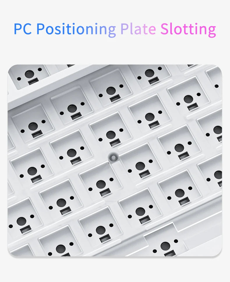 Ajazz AK820/AK820Pro Gaming Mechanical Keyboard Bluetooth 5.1/Wireless/C-Wired Customized Keyboard with Knob Hot Swapping Gasket Red Magic